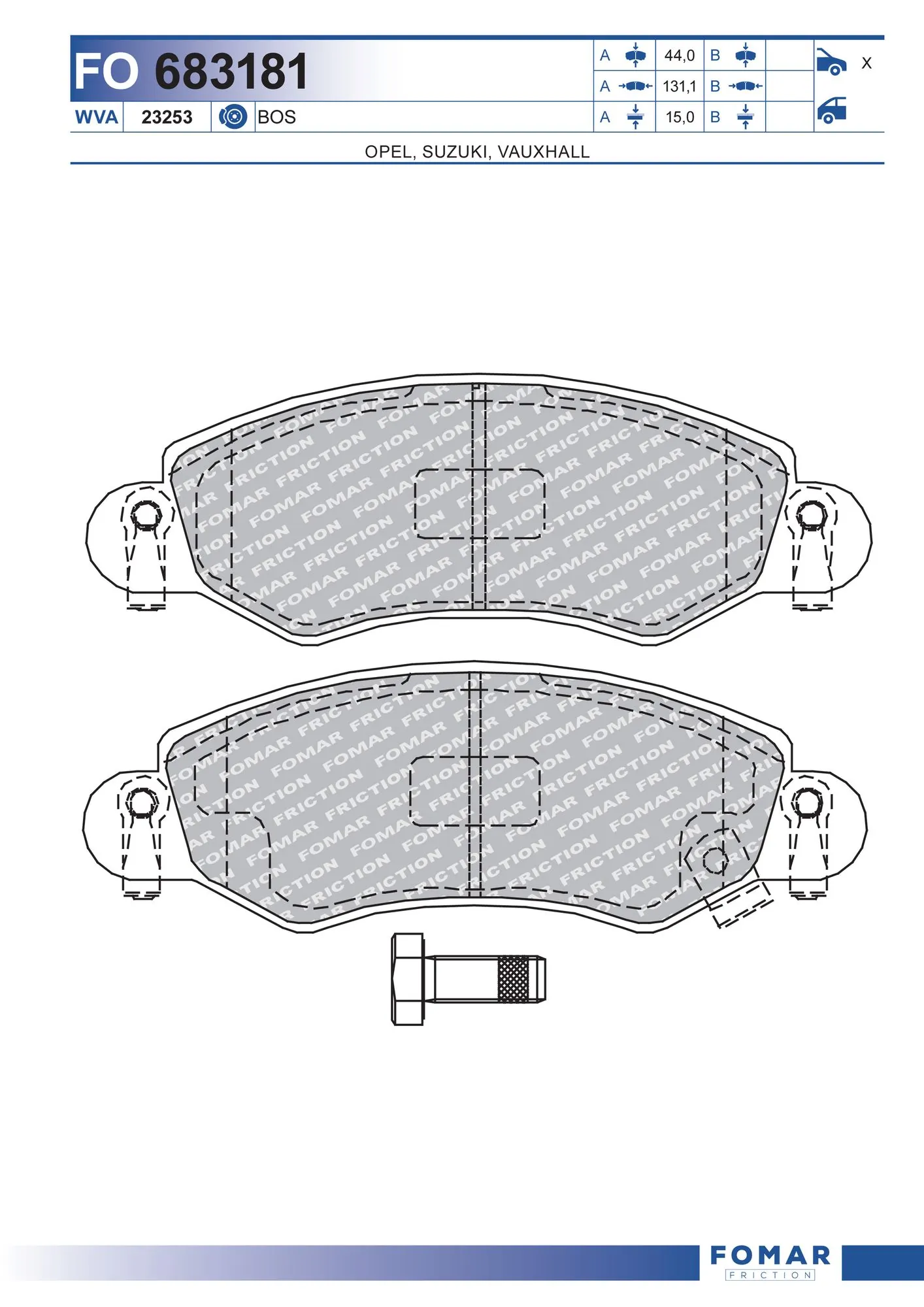 Brake Pad Set, disc brake